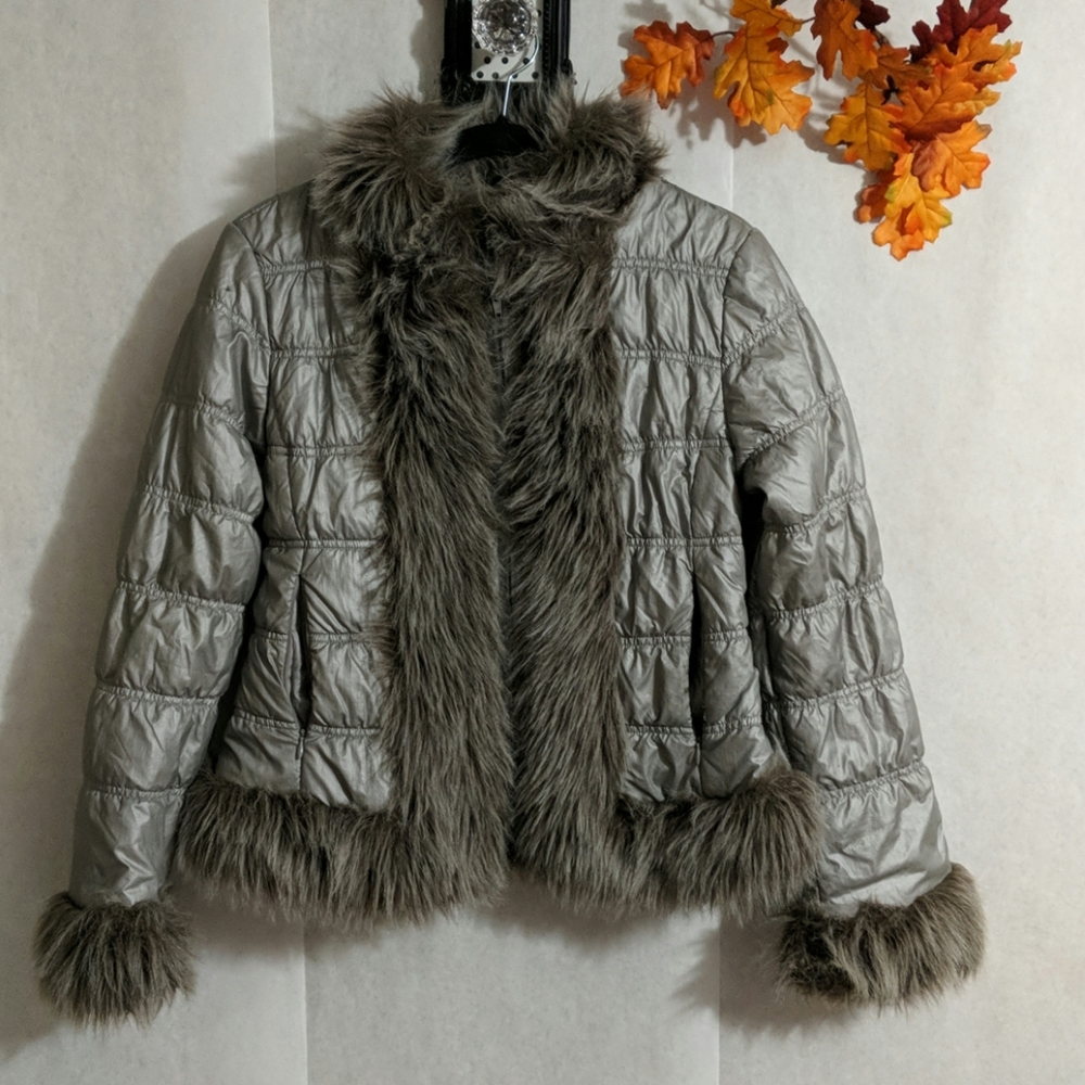 3/$12 INC concepts faux fur jacket Sz M - Picture 1 of 6